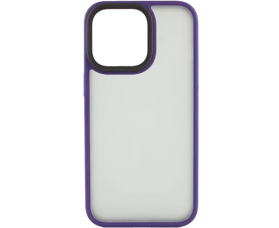 TPU+PC чехол Metal Buttons для Apple iPhone 13 Pro (6.1") Темно-фиолетовый