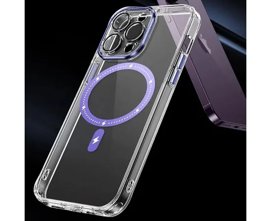 Чохол TPU+PC Colorful with MagSafe для Apple iPhone 13 Pro (6.1") Purple