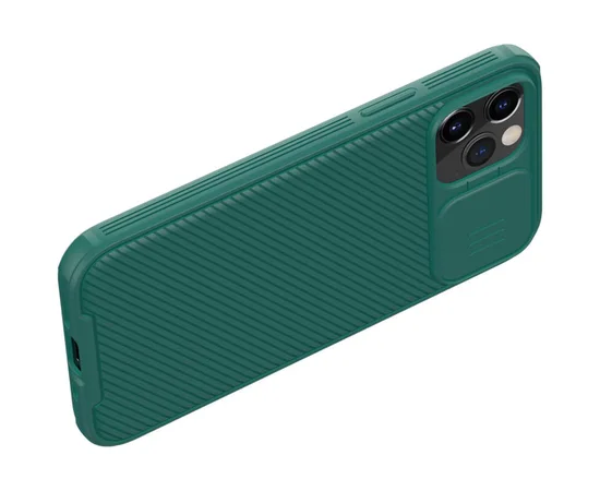 Карбоновая накладка Nillkin Camshield (шторка на камеру) для Apple iPhone 13 Pro (6.1") Зеленый / Dark Green