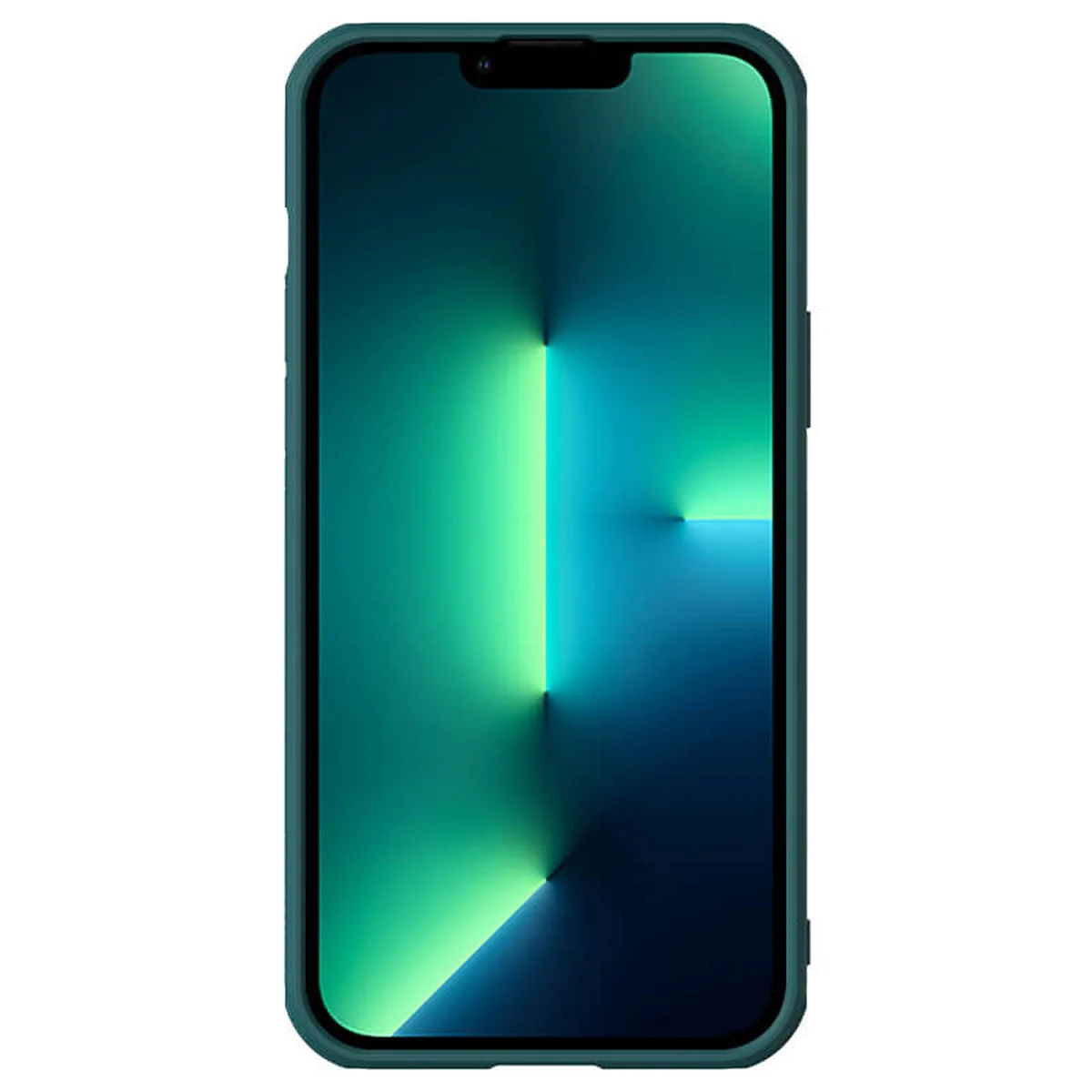 Кожаная накладка Nillkin Camshield Leather (шторка на камеру) для Apple iPhone 13 Pro (6.1") Зеленый / Green