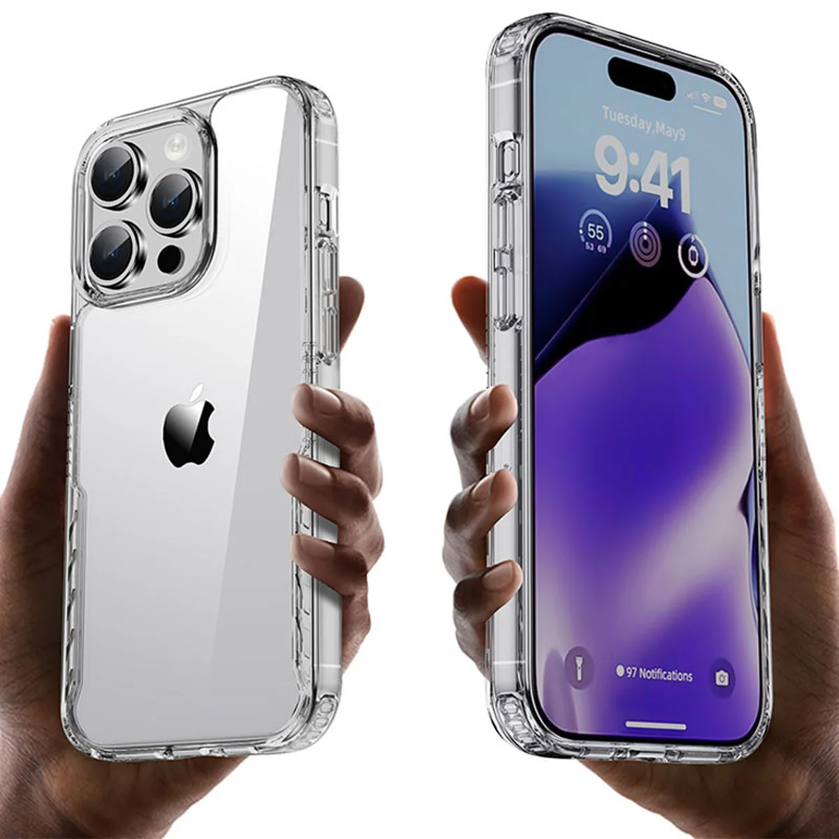 Чохол TPU+PC Multi-Color для Apple iPhone 13 Pro (6.1") Clear
