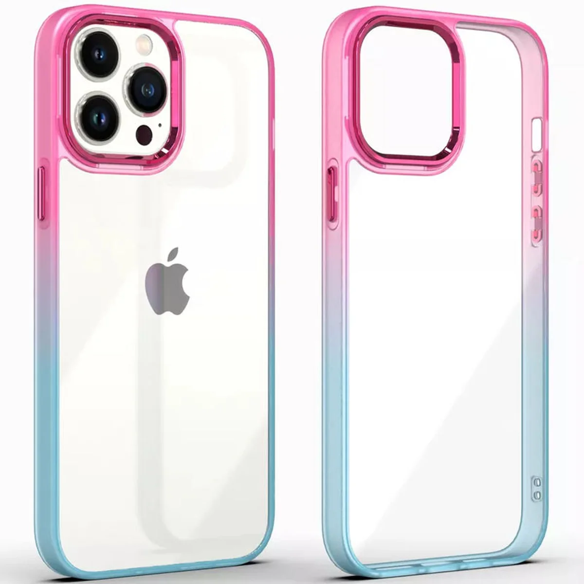 Чехол TPU+PC Fresh sip series для Apple iPhone 13 Pro (6.1") Бирюзовый / Розовый