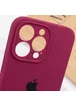 Чехол Silicone Case Full Camera Protective (AA) для Apple iPhone 13 Pro (6.1") Бордовый / Maroon