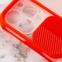 Чохол Camshield matte Ease TPU зі шторкою для Apple iPhone 13 Pro (6.1") Червоний