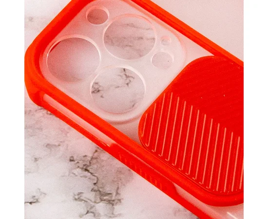 Чехол Camshield matte Ease TPU со шторкой для Apple iPhone 13 Pro (6.1") Красный