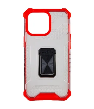 Ударопрочный чехол Transformer CrystalRing для Apple iPhone 13 Pro (6.1") Красный