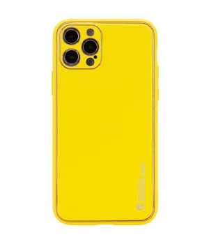 Шкіряний чохол Xshield для Apple iPhone 13 Pro (6.1") Жовтий / Yellow