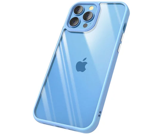 TPU+PC чехол Chrome Buttons для Apple iPhone 13 Pro (6.1") Голубой