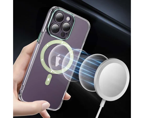 Чехол TPU+PC Colorful with MagSafe для Apple iPhone 13 Pro (6.1") Green