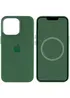 Чехол Silicone case (AAA) full with Magsafe and Animation для Apple iPhone 13 Pro (6.1") Зеленый / Clover