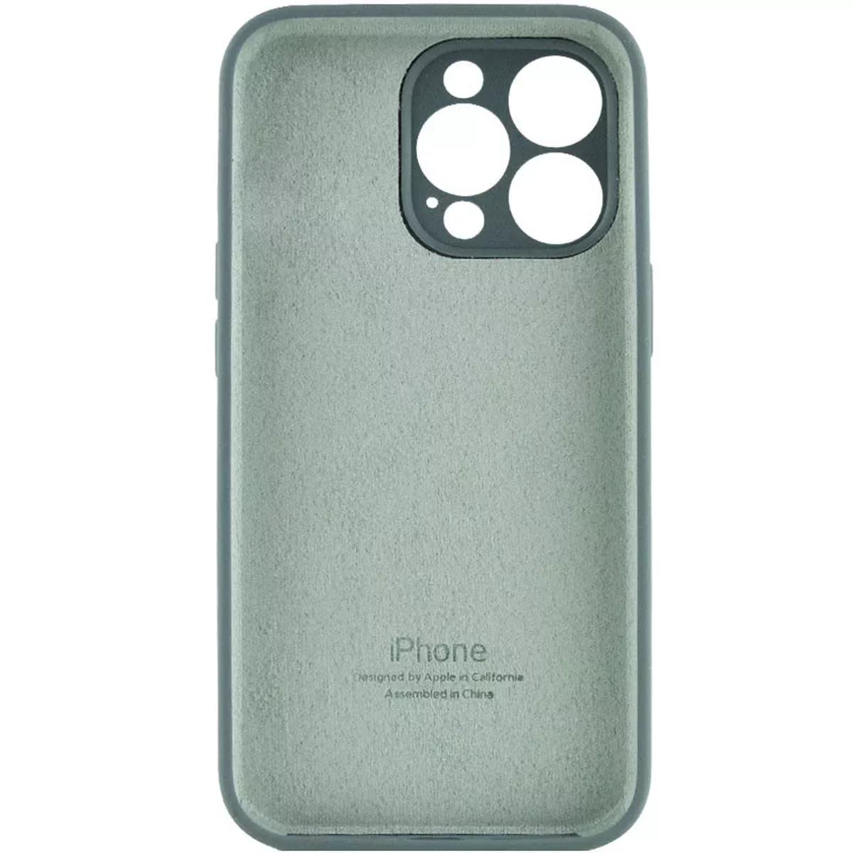 Чехол Silicone Case Full Camera Protective (AA) для Apple iPhone 13 Pro (6.1") Зеленый / Pine green