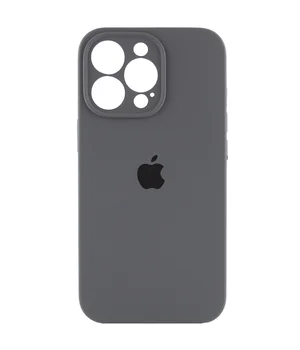 Чохол Silicone Case Full Camera Protective (AA) для Apple iPhone 13 Pro (6.1") Сірий / Dark Gray