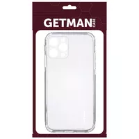 TPU чехол GETMAN Clear 1,0 mm для Apple iPhone 13 Pro (6.1") Бесцветный (прозрачный)