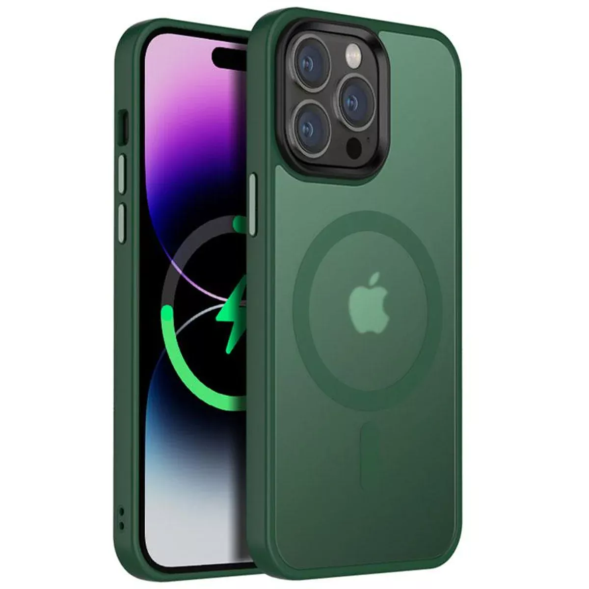 Чохол Ummi Colorful with MagSafe для Apple iPhone 13 Pro (6.1") Зелений / Dark Green