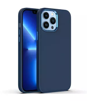 TPU чохол Bonbon Metal Style для Apple iPhone 13 Pro (6.1") Синій / Cosmos blue