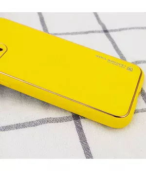 Кожаный чехол Xshield для Apple iPhone 13 Pro (6.1") Желтый / Yellow
