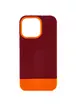 Чохол TPU+PC Bichromatic для Apple iPhone 13 Pro (6.1") Brown burgundy / Orange