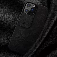 Кожаный чехол (книжка) Nillkin Qin Pro Camshield для Apple iPhone 13 Pro (6.1") Черный