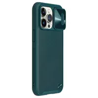 Кожаная накладка Nillkin Camshield Leather (шторка на камеру) для Apple iPhone 13 Pro (6.1") Зеленый / Green