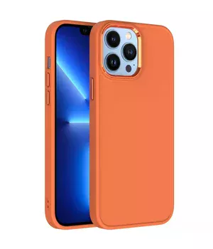 TPU чохол Bonbon Metal Style для Apple iPhone 13 Pro (6.1") Помаранчевий / Papaya