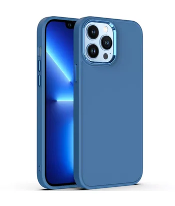 TPU чохол Bonbon Metal Style для Apple iPhone 13 Pro (6.1") Синій / Denim Blue