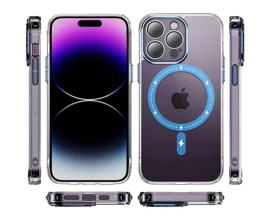Чехол TPU+PC Colorful with MagSafe для Apple iPhone 13 Pro (6.1") Blue