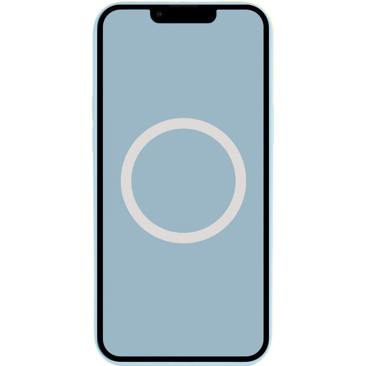 Чехол Silicone case (AAA) full with Magsafe and Animation для Apple iPhone 13 Pro (6.1") Голубой / Blue Fog