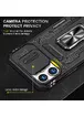 Ударопрочный чехол Camshield Army Ring для Apple iPhone 13 Pro (6.1") Черный / Black