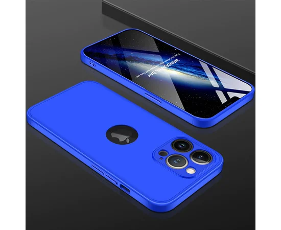 Пластиковая накладка GKK LikGus 360 градусов (opp) для Apple iPhone 13 Pro (6.1") Синий