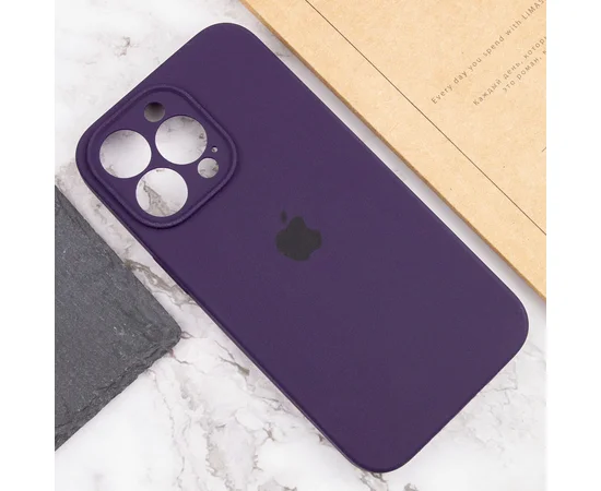 Чехол Silicone Case Full Camera Protective (AA) для Apple iPhone 13 Pro (6.1") Фиолетовый / Elderberry / PVH