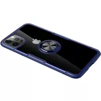 TPU+PC чехол Deen CrystalRing for Magnet (opp) для Apple iPhone 13 Pro (6.1") Бесцветный / Синий