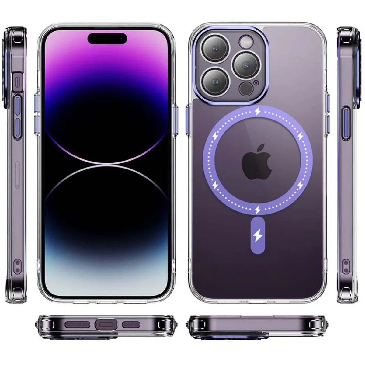 Чохол TPU+PC Colorful with MagSafe для Apple iPhone 13 Pro (6.1") Purple