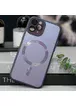 Чехол TPU+Glass Sapphire Midnight with MagSafe для Apple iPhone 13 Pro (6.1") Фиолетовый / Deep Purple