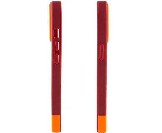 Чохол TPU+PC Bichromatic для Apple iPhone 13 Pro (6.1") Brown burgundy / Orange