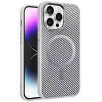 Чохол TPU+PC Carbon Mirage with MagSafe для Apple iPhone 13 Pro (6.1") Grey