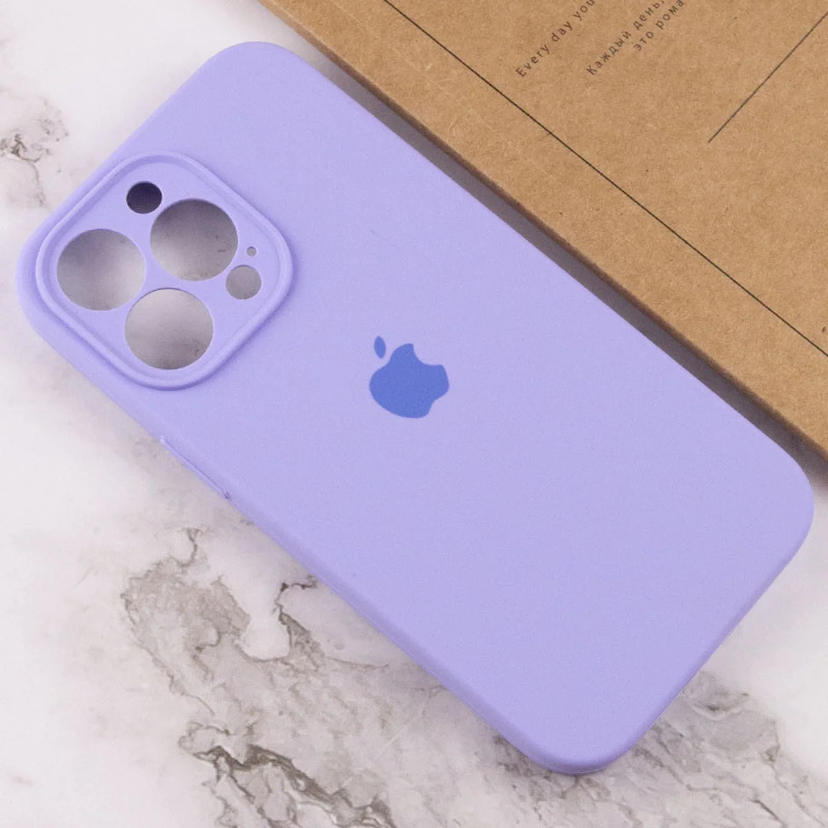 Чохол Silicone Case Full Camera Protective (AA) для Apple iPhone 13 Pro (6.1") Бузковий / Dasheen