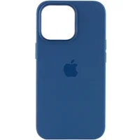 Чохол Silicone case (AAA) full with Magsafe and Animation для Apple iPhone 13 Pro (6.1") Синій / Blue Jay