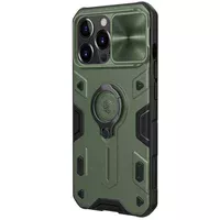 TPU+PC чехол Nillkin CamShield Armor no logo (шторка на камеру) для Apple iPhone 13 Pro (6.1") Зеленый