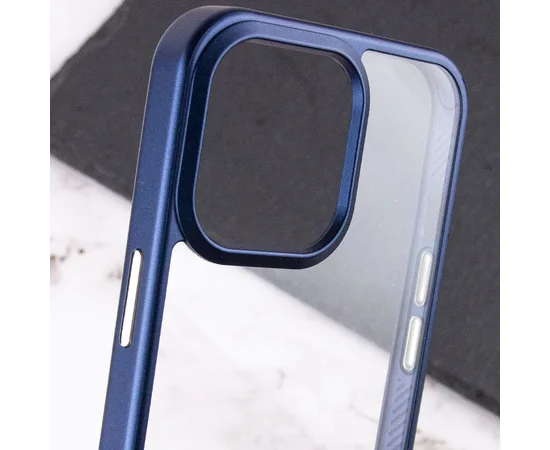TPU+PC чохол Chrome Buttons для Apple iPhone 13 Pro (6.1") Синій