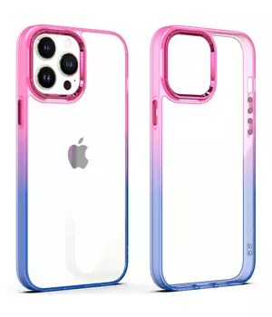 Чехол TPU+PC Fresh sip series для Apple iPhone 13 Pro (6.1") Розовый / Синий