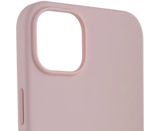 Чохол Silicone case (AAA) full with Magsafe для Apple iPhone 13 Pro (6.1") Рожевий / Chalk Pink