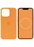 Чехол Silicone case (AAA) full with Magsafe and Animation для Apple iPhone 13 Pro (6.1") Оранжевый / Marigold
