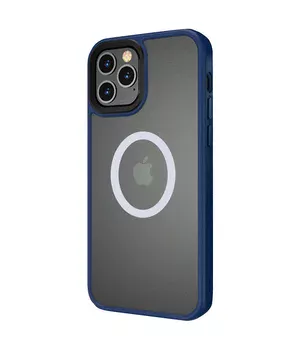 TPU+PC чехол Metal Buttons with MagSafe для Apple iPhone 13 Pro (6.1") Синий
