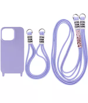 Чехол TPU two straps California для Apple iPhone 13 Pro (6.1") Сиреневый