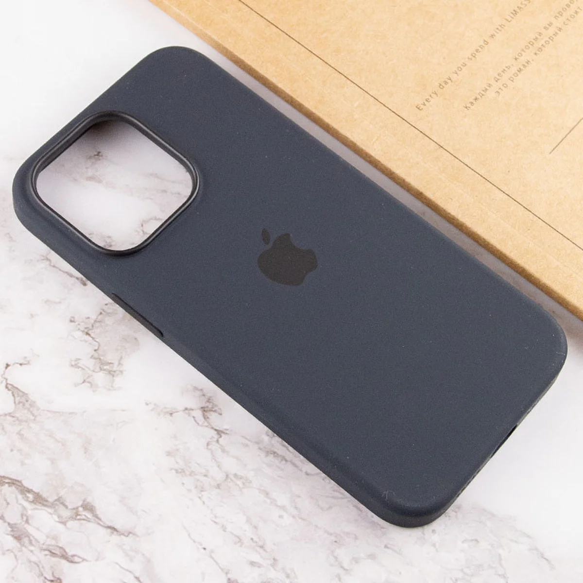 Чехол Silicone case (AAA) full with Magsafe and Animation для Apple iPhone 13 Pro (6.1") Черный / Midnight