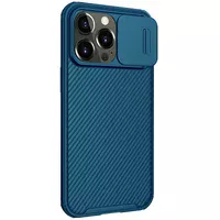 Карбоновая накладка Nillkin CamShield Pro Magnetic для Apple iPhone 13 Pro (6.1") Синий