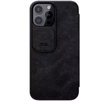 Кожаный чехол (книжка) Nillkin Qin Pro Camshield для Apple iPhone 13 Pro (6.1") Черный