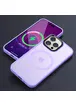 TPU+PC чохол Metal Buttons with MagSafe Colorful для Apple iPhone 13 Pro (6.1") Бузковий