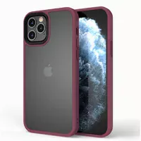 TPU+PC чехол Metal Buttons для Apple iPhone 13 Pro (6.1") Бордовый