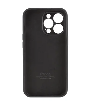 Чохол Silicone Case Full Camera Protective (AA) для Apple iPhone 13 Pro (6.1") Чорний / Black